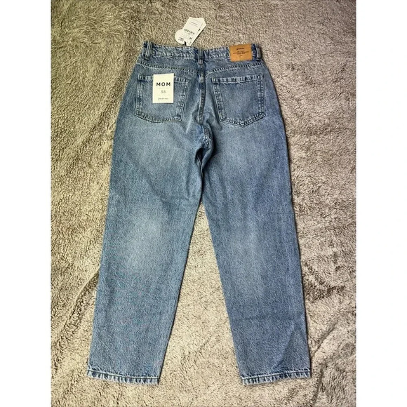 Stradivarius Mom Petite Jeans High Rise Button Fly Vintage Women's US 6 New - Picture 14 of 16